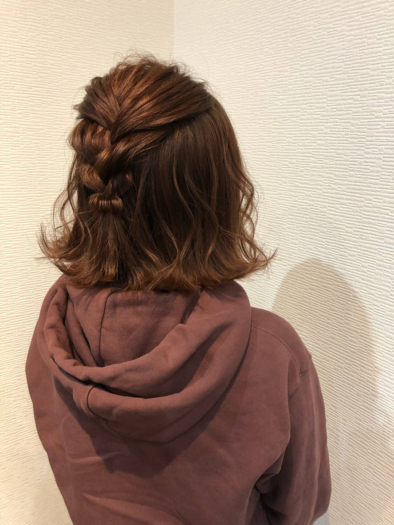 髪型 ボブ ハーフアップ