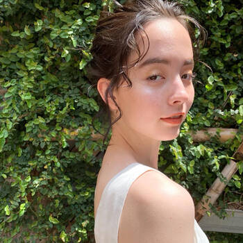 モテる黒髪 前髪なしミディアムヘアスタイル アレンジカタログ Hair