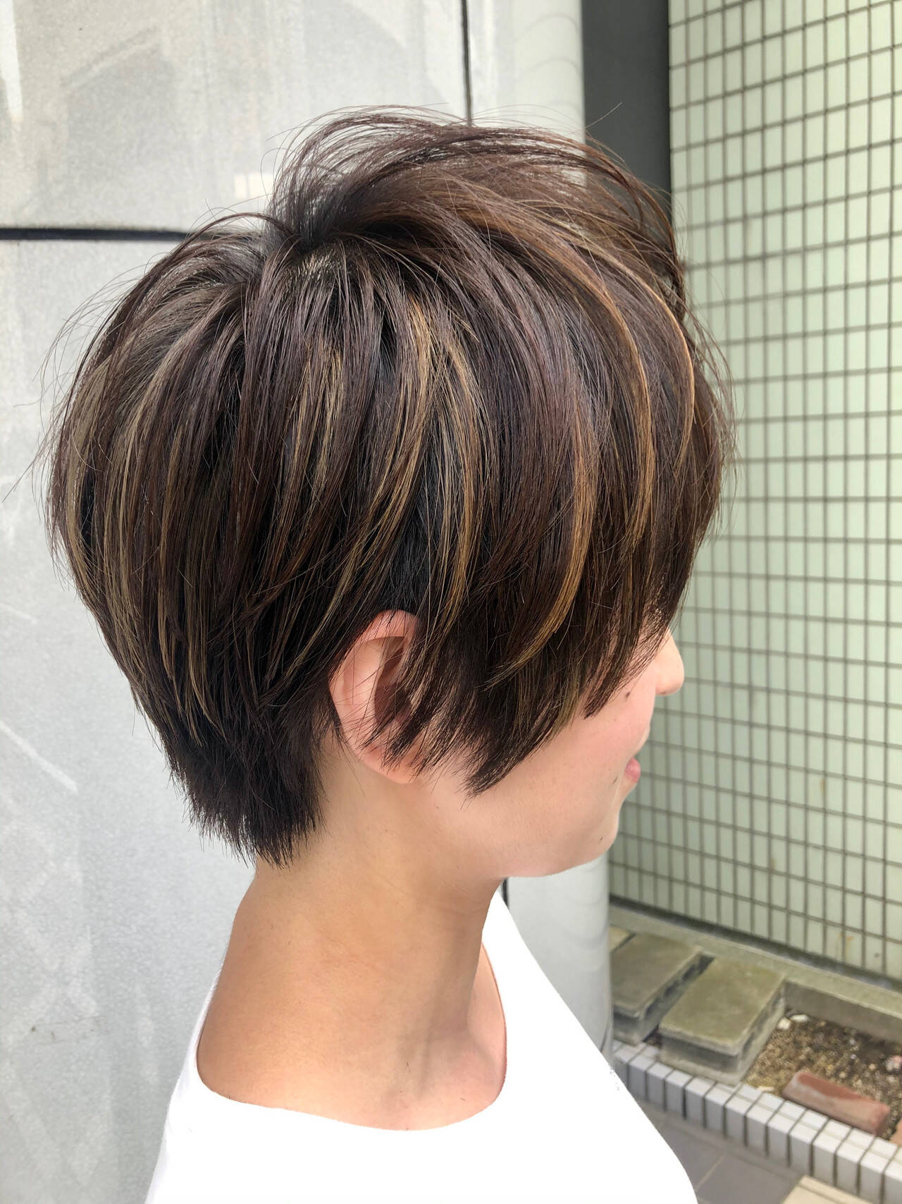 髪型 ショート ハイライト