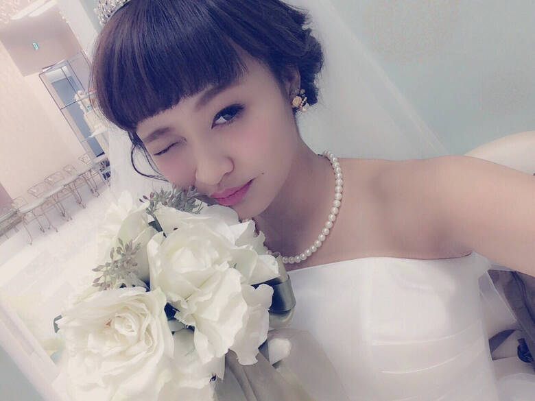 黒髪 前髪あり シースルーバング ヘアアレンジ 加藤 恵梨奈 Hair