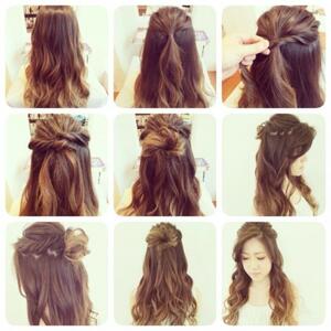 超フェミニン 手順付き ハーフアップ風ヘアアレンジ大特集 Hair 超フェミニン 手順付き ハーフアップ風ヘアアレンジ大特集 Hair