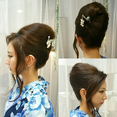 現代の髪型 トップ100夜会 巻き 前髪 画像